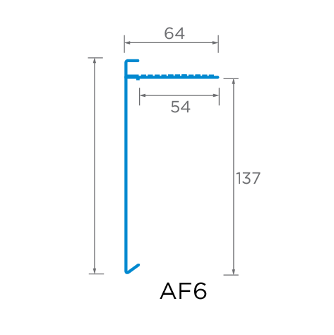 150mm Face Aluminium Trim Drawing