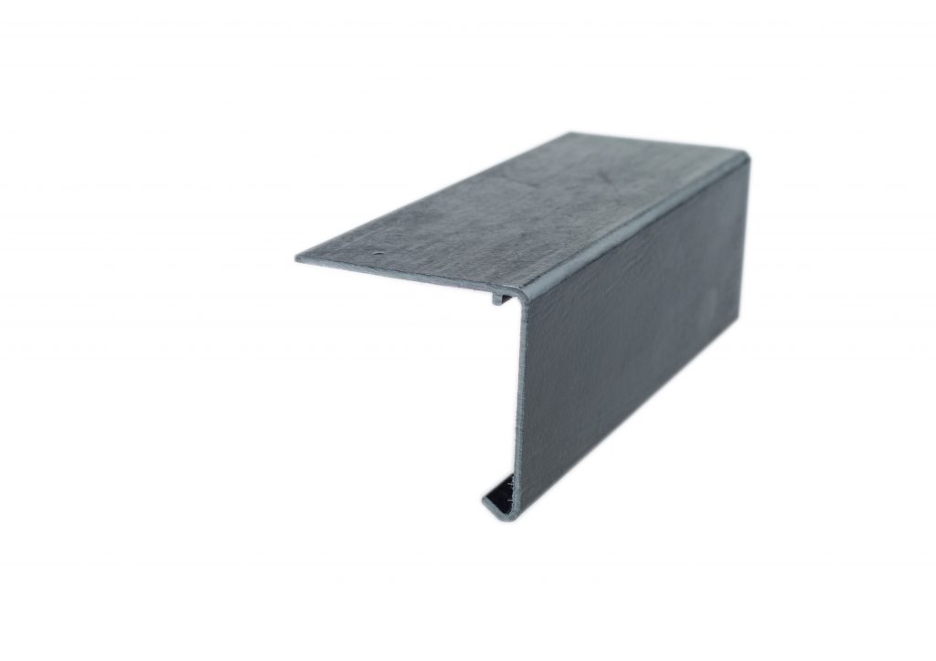 70mm face GRP drip rail x 75mm fixing arm 2.5m Length Flat Roofing Supplies & Rooflights