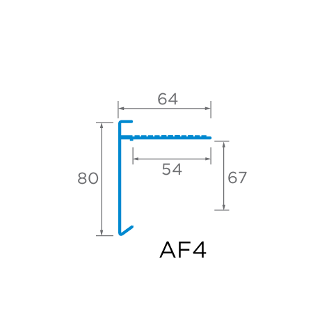 80mm aluminium Trim Drawing