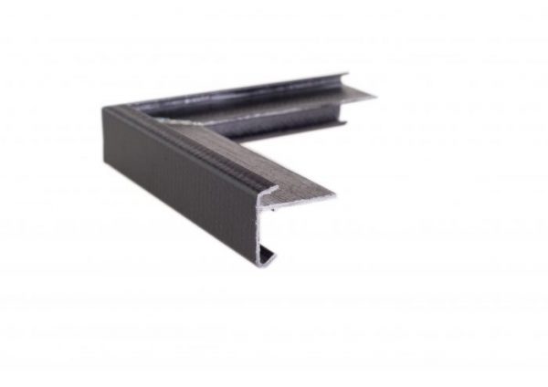 40mm Face GRP Felt trim External Corner Black