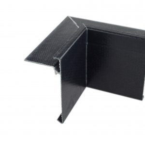 76mm Face GRP Asphalt trim Internal Corner Black